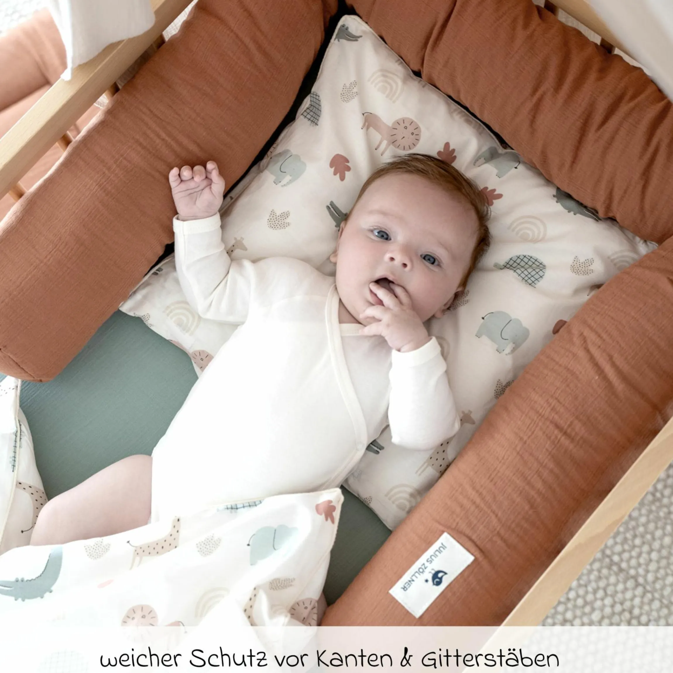 Bettschlange Musselin 180 cm - Dune