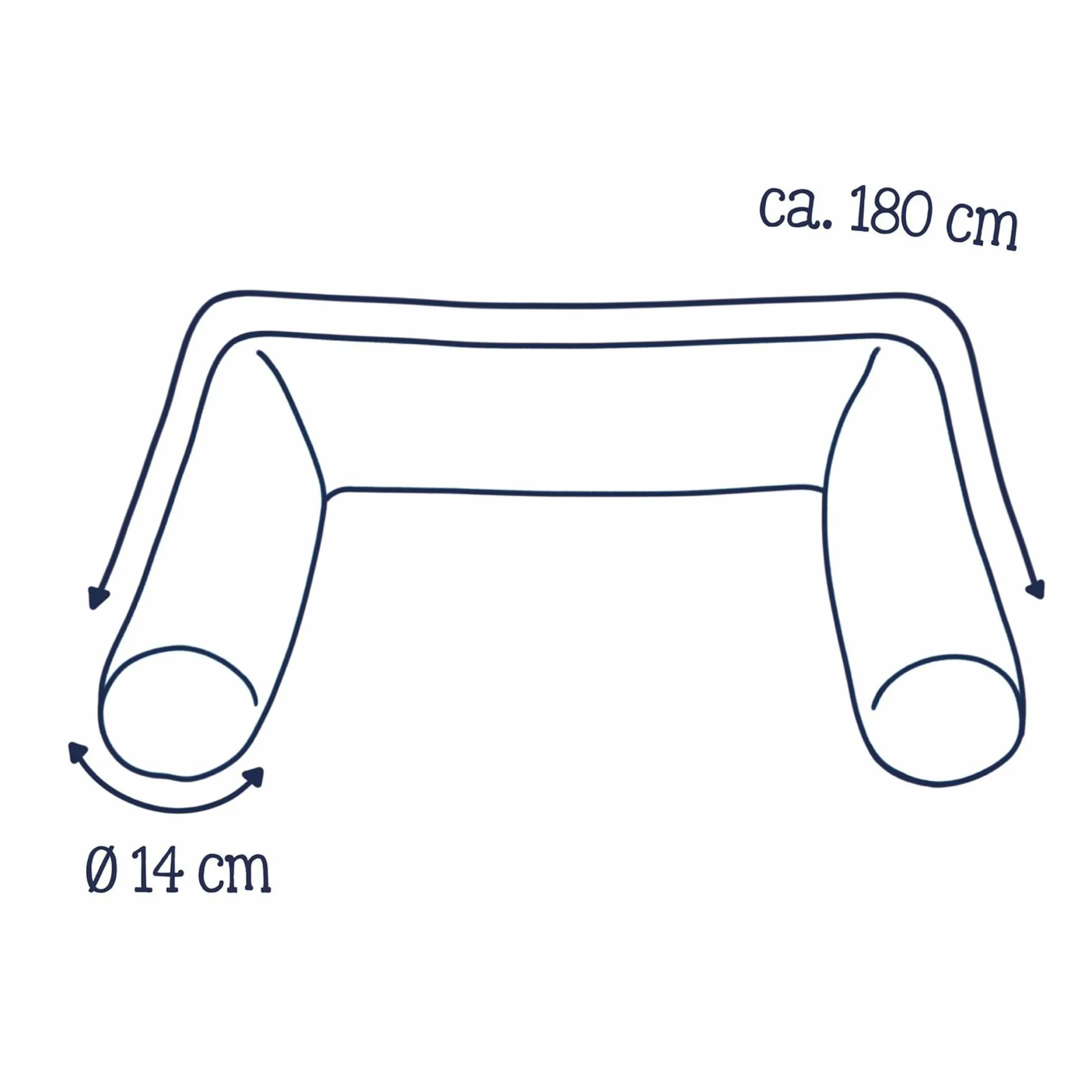 Bettschlange Musselin 180 cm - Dune