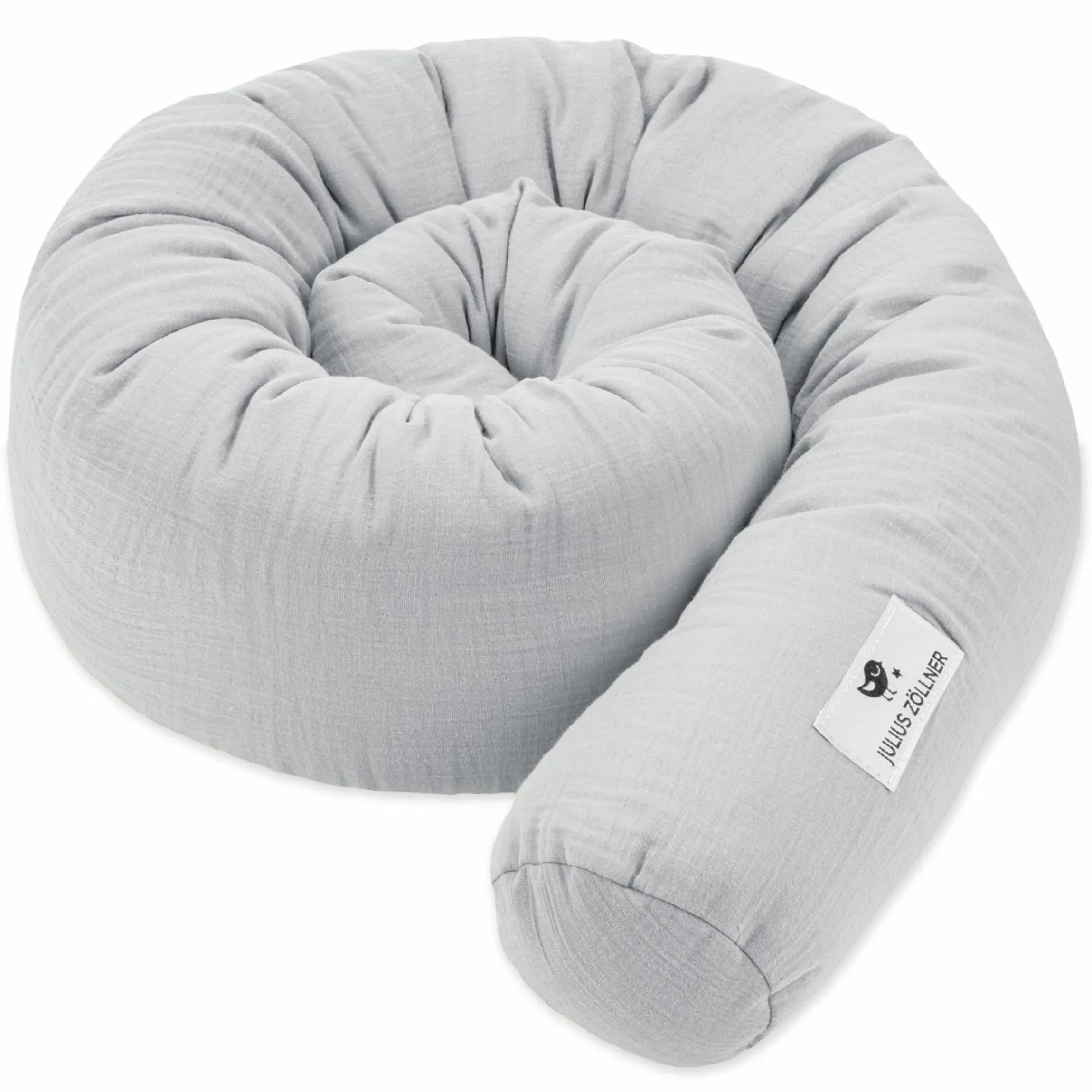 Bettschlange Musselin 180 cm - Grau