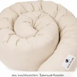 Bettschlange Musselin 180 cm - Sand