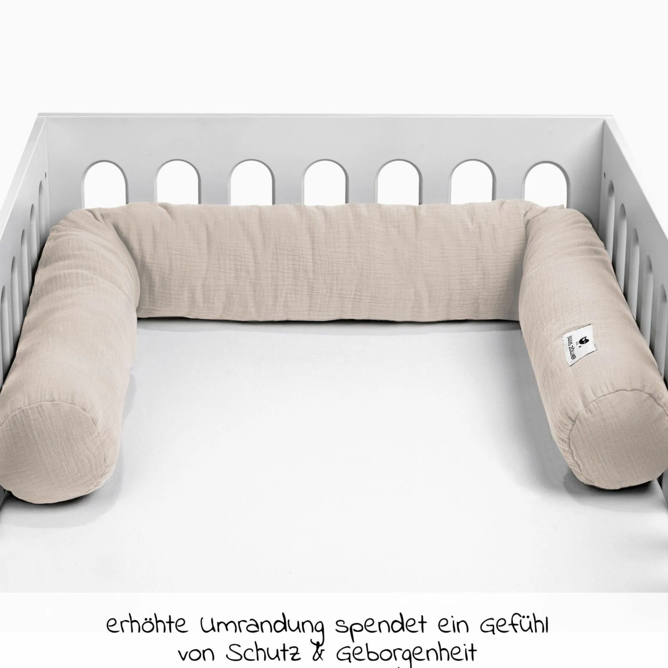 Bettschlange Musselin 180 cm - Sand