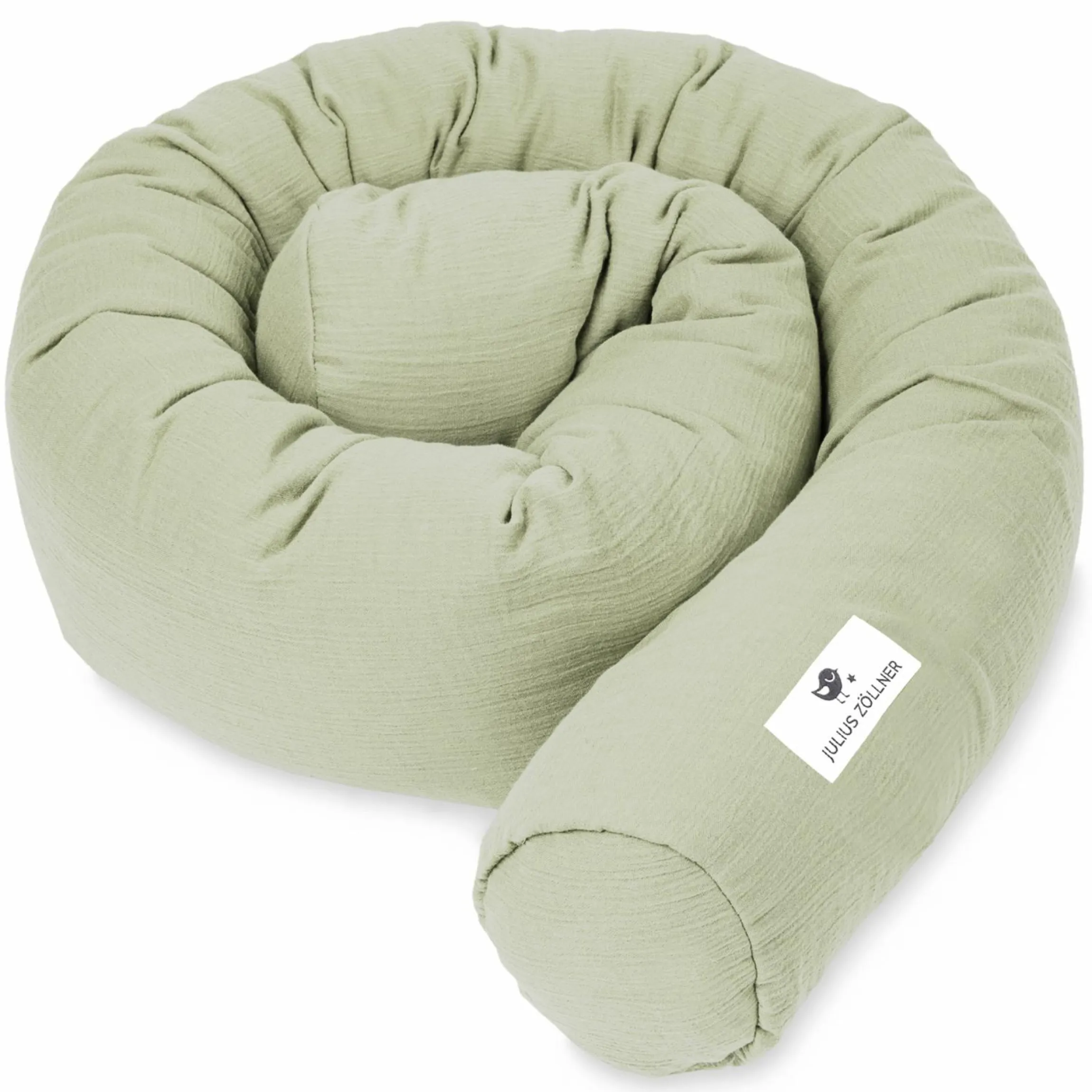 Bettschlange Musselin 180 cm - Lime