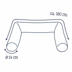 Bettschlange Waffelpique 180 cm - Nougat