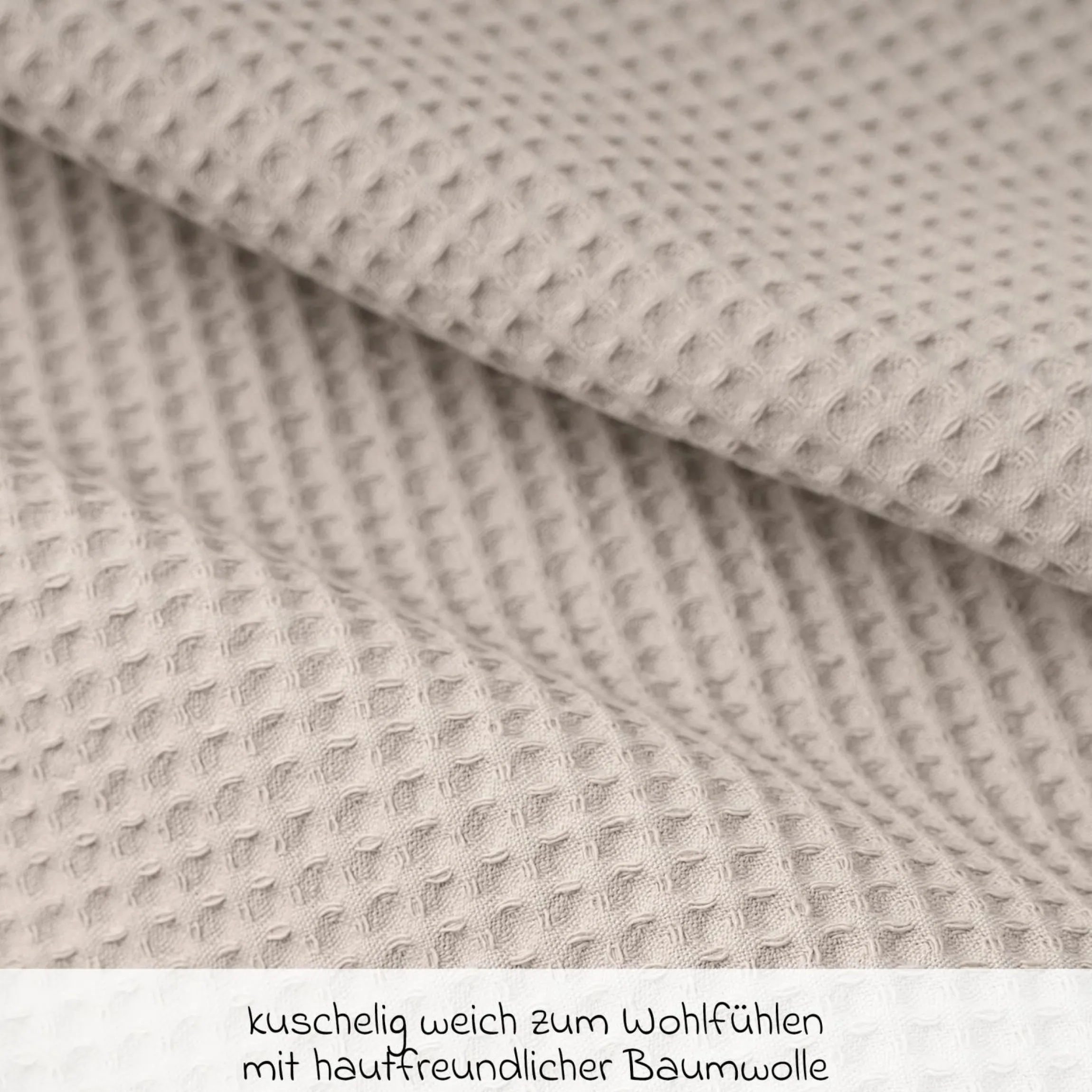 Bettschlange Waffelpique 180 cm - Seashell