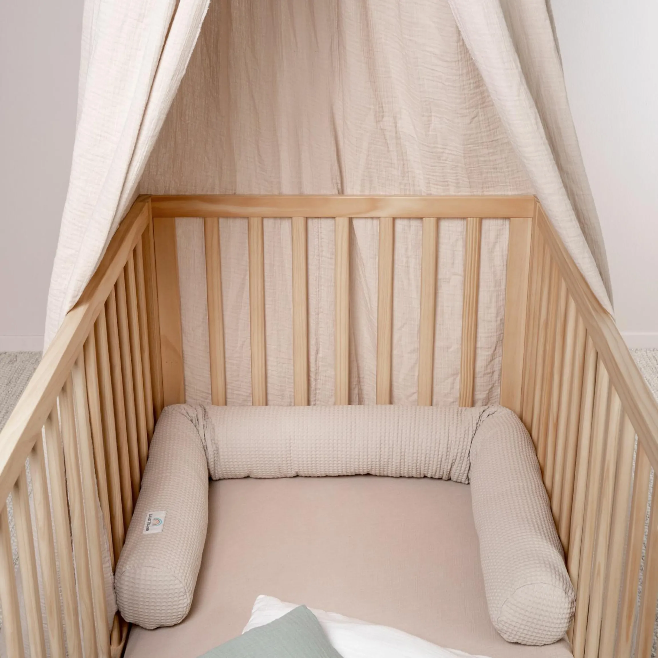 Bettschlange Waffelpique 180 cm - Seashell