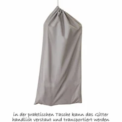 Bettschutzgitter By My Side XL 150 cm - Weiß Grau