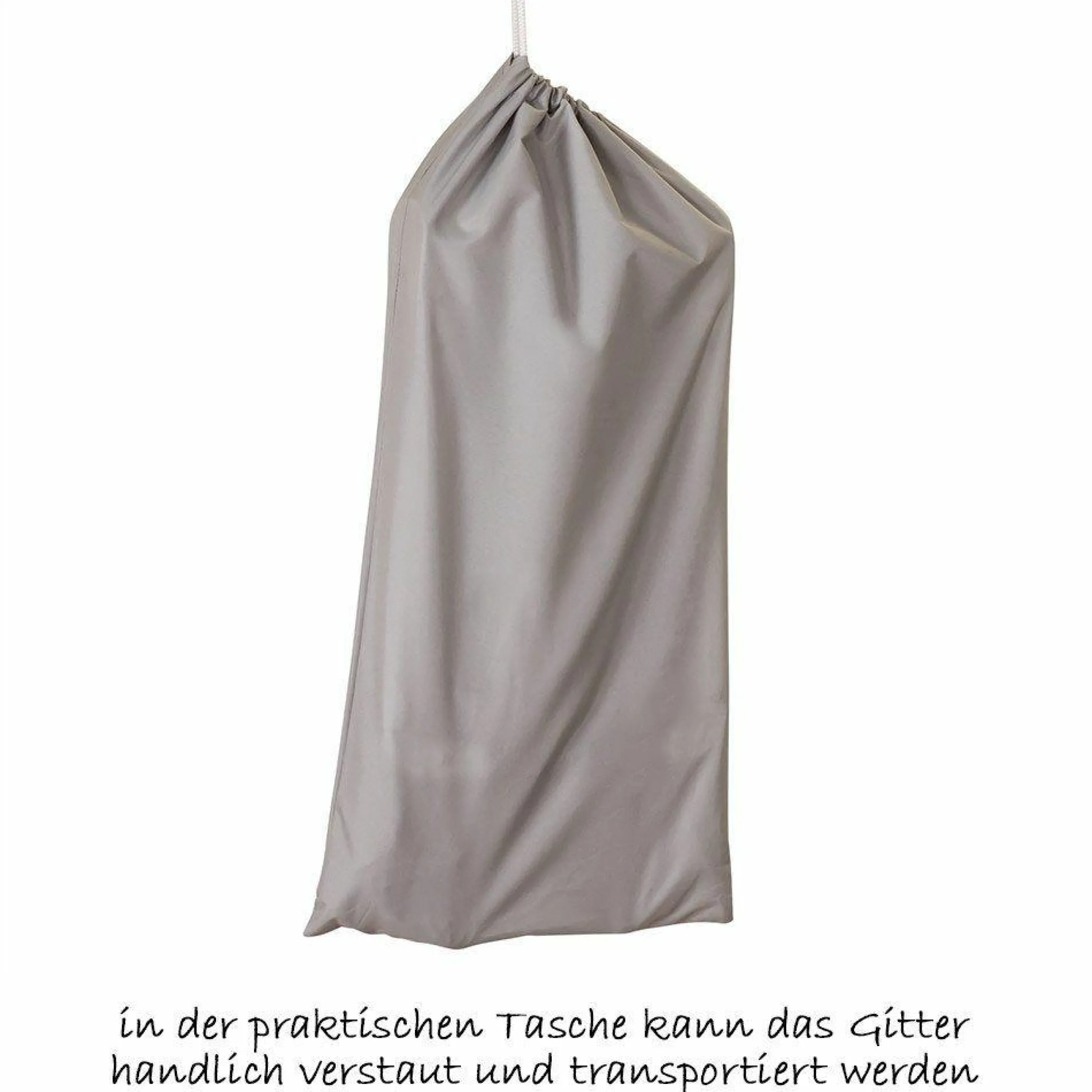 Bettschutzgitter By My Side XL 150 cm - Weiß Grau