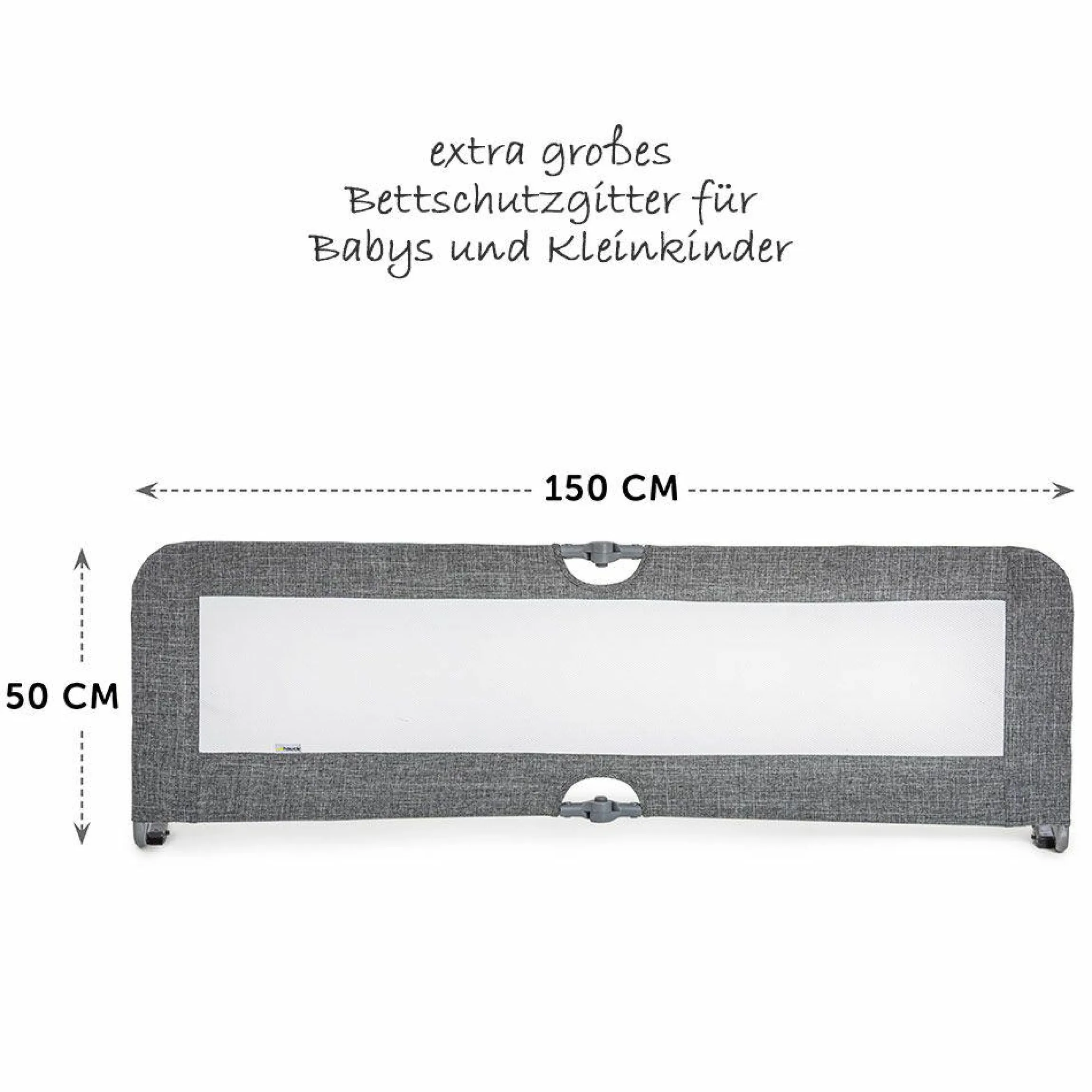 Bettschutzgitter Sleep'n Safe Plus XL 150 cm - Melange Grey