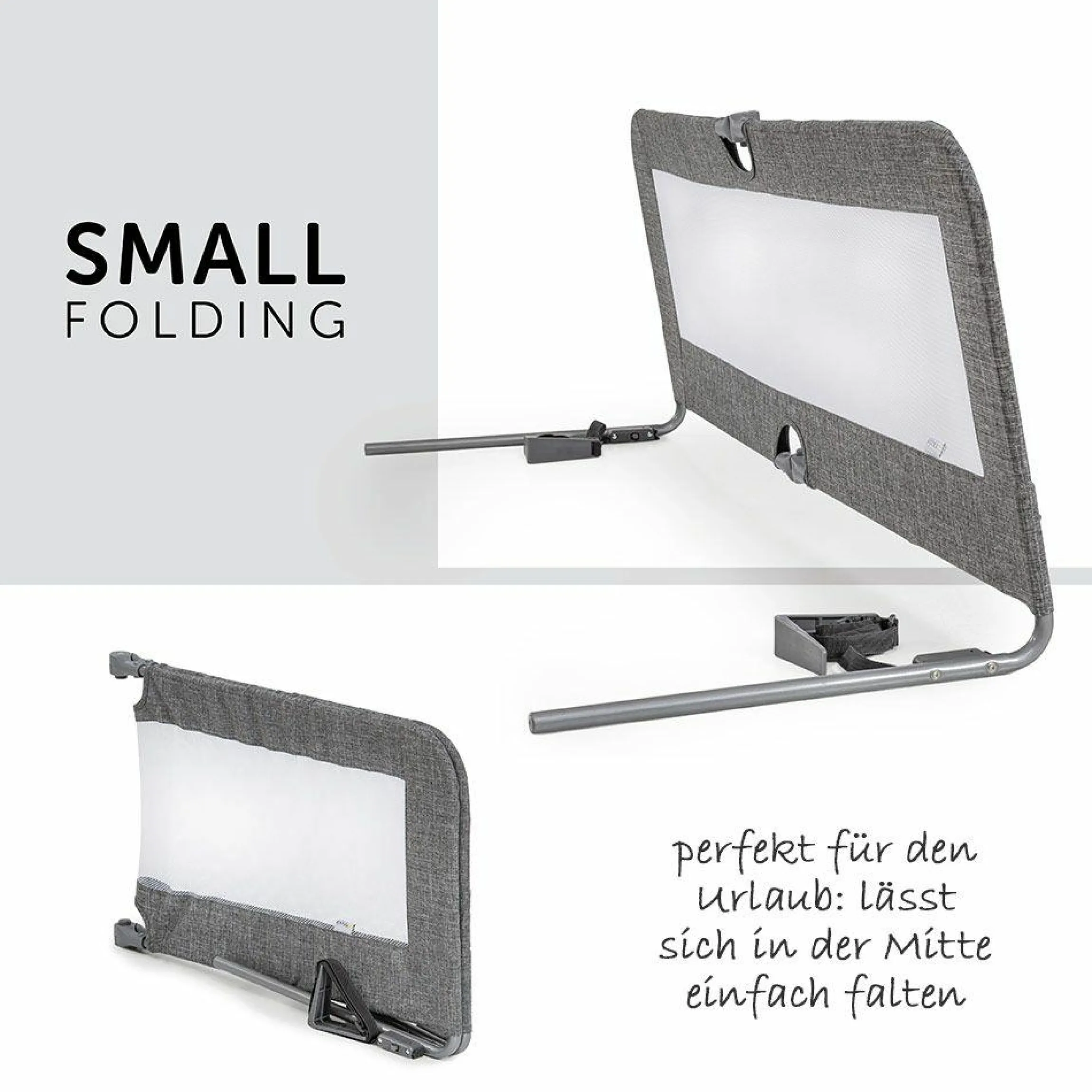 Bettschutzgitter Sleep'n Safe Plus XL 150 cm - Melange Grey