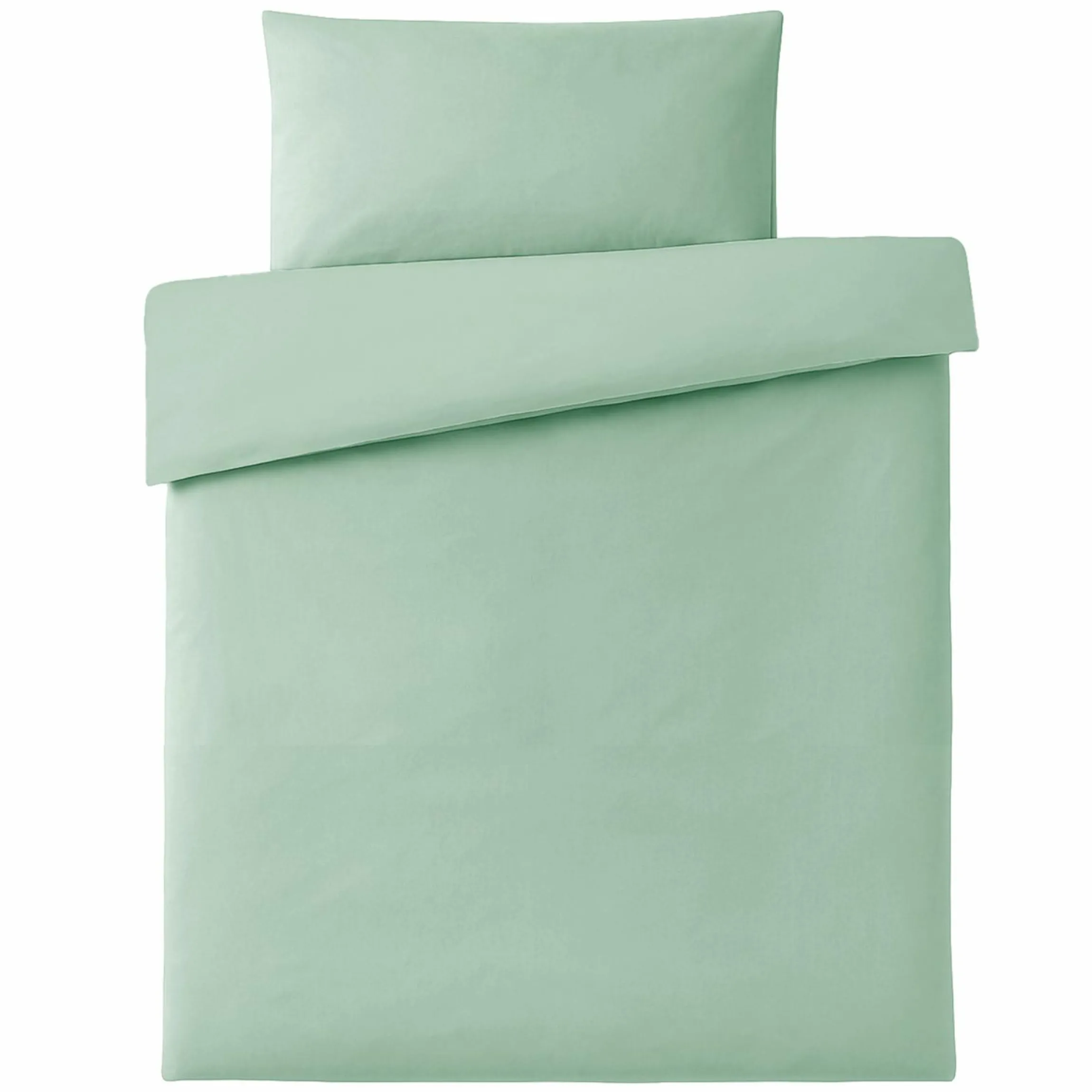 Bettwäsche 100 x 135 cm / 40 x 60 cm - Uni - Icegreen