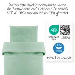 Bettwäsche 80 x 80 cm / 35 x 40 cm - Uni - Icegreen