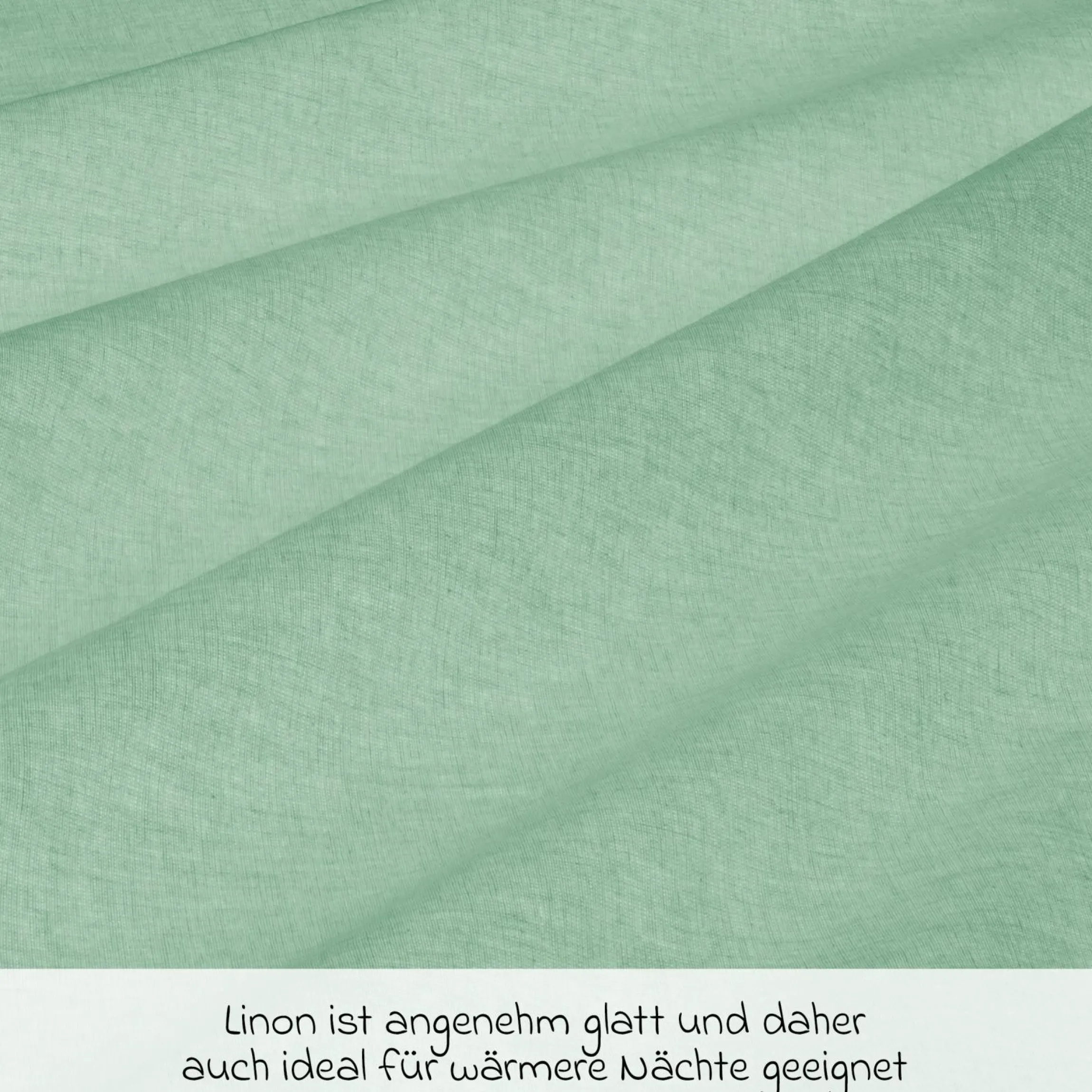 Bettwäsche 80 x 80 cm / 35 x 40 cm - Uni - Icegreen