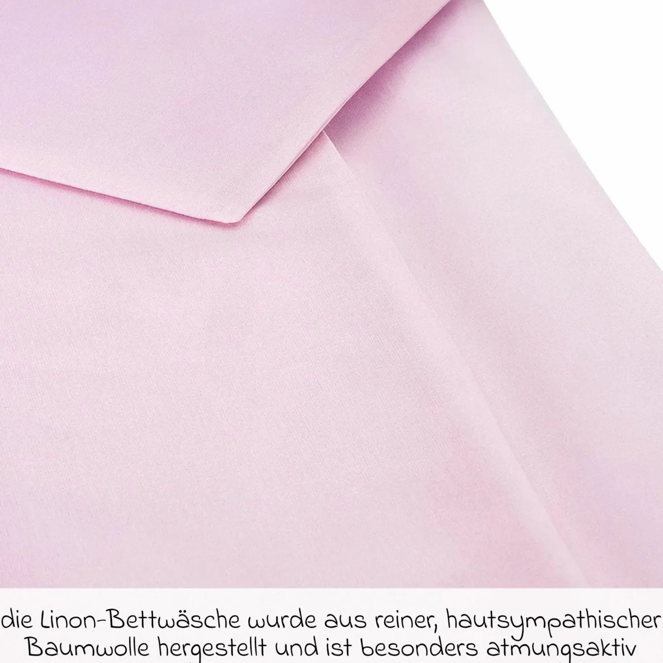 Bettwäsche 80 x 80 cm - Uni Rosa