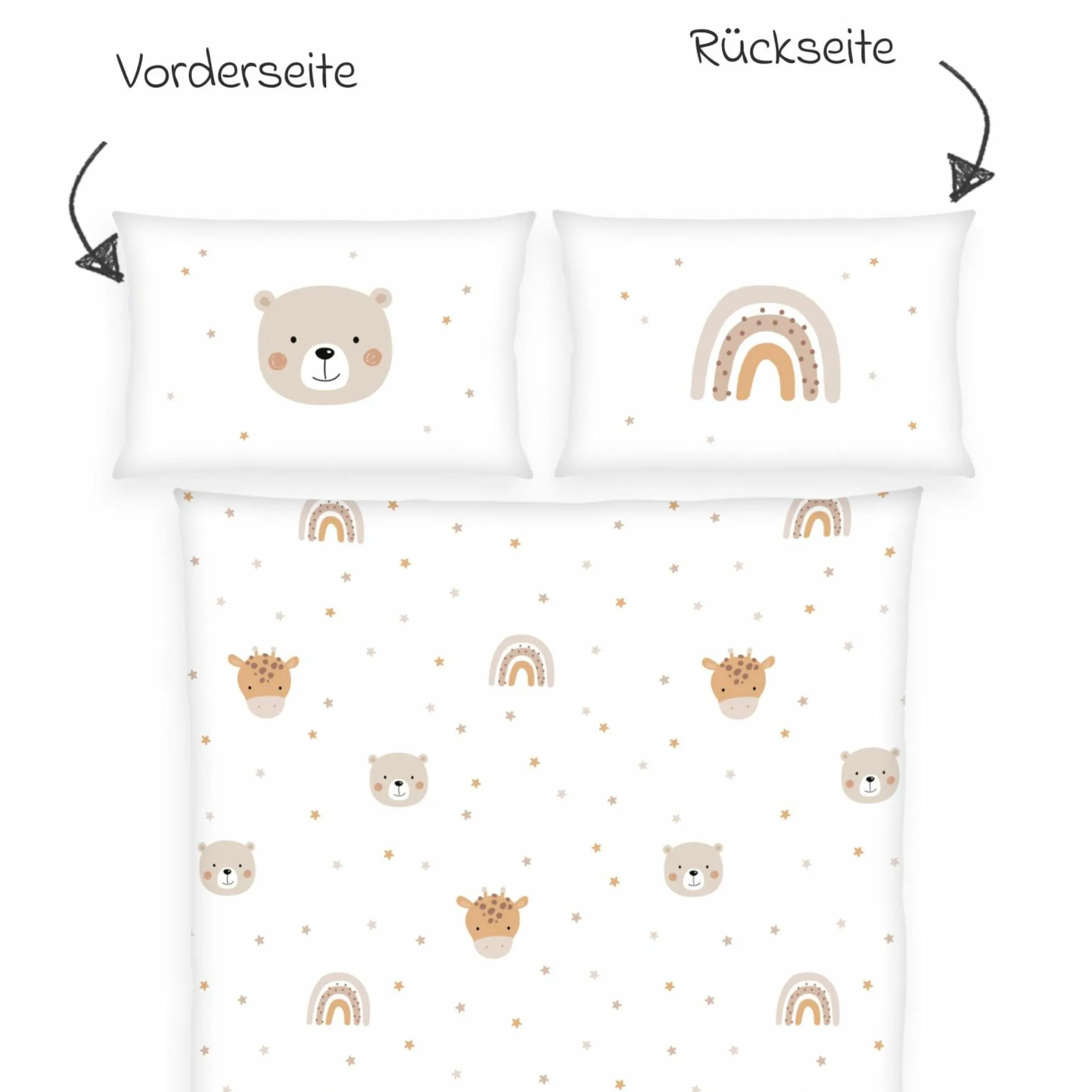 Bettwäsche Flanell 100 x 135 cm - Little Friends