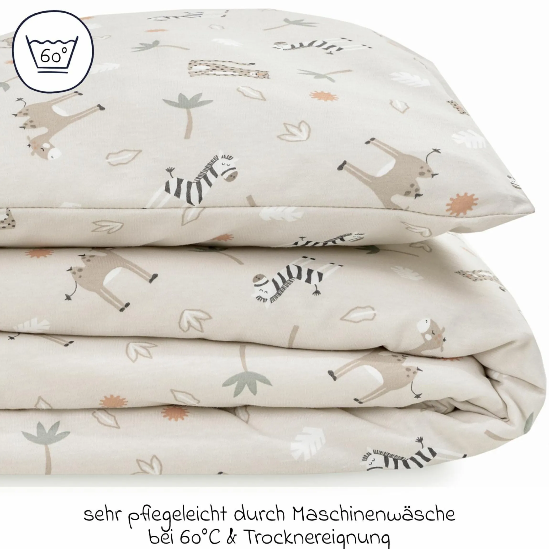 Bettwäsche Jersey 80 x 80 / 35 x 40 cm - Savanne Beige