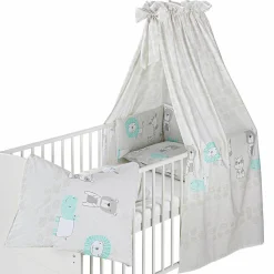 Bettwäsche-Set 4-tlg. Bezüge, Himmel, Nestchen - Exklusiv Design Wallis - Grau