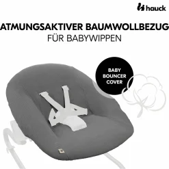 Bezug für Alpha Newborn Bouncer (atmungsaktiv & einfach waschbar) - Dark Grey