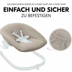 Bezug für Alpha Newborn Bouncer (atmungsaktiv & einfach waschbar) - Beige