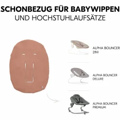 Bezug für Alpha Newborn Bouncer (atmungsaktiv & einfach waschbar) - Cork