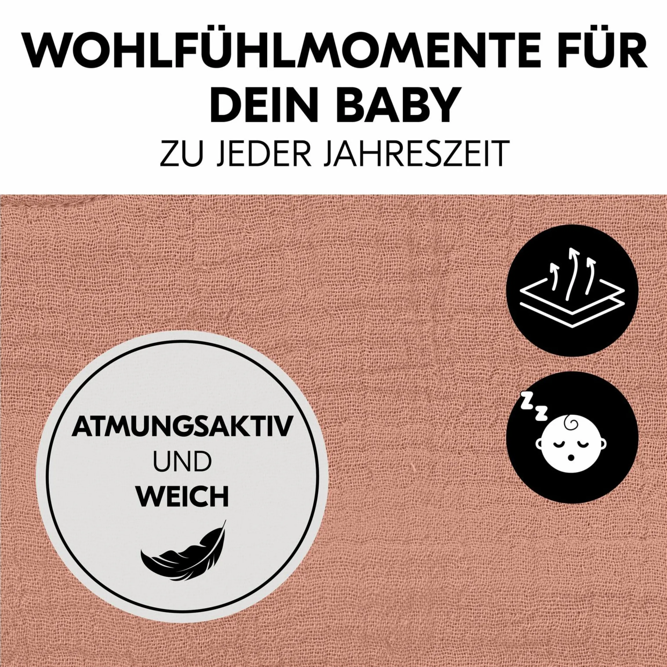 Bezug für Alpha Newborn Bouncer (atmungsaktiv & einfach waschbar) - Cork