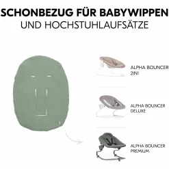 Bezug für Alpha Newborn Bouncer (atmungsaktiv & einfach waschbar) - Sage