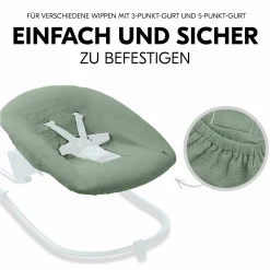 Bezug für Alpha Newborn Bouncer (atmungsaktiv & einfach waschbar) - Sage