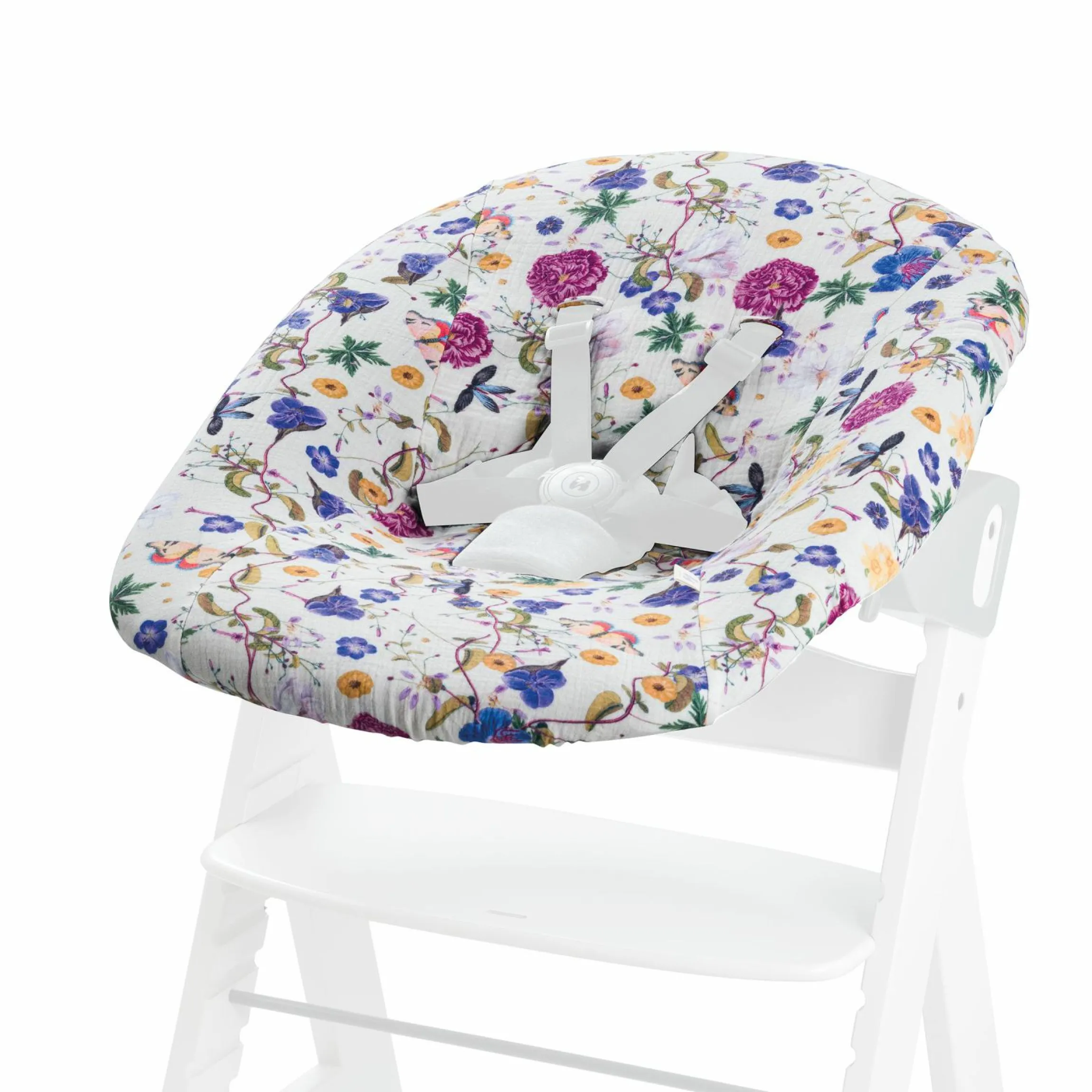 Bezug für Alpha Newborn Bouncer (atmungsaktiv & einfach waschbar) - Floral Beige