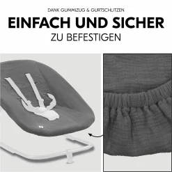 Bezug für Highchair Bouncer (atmungsaktiv & einfach waschbar) - Dark Grey