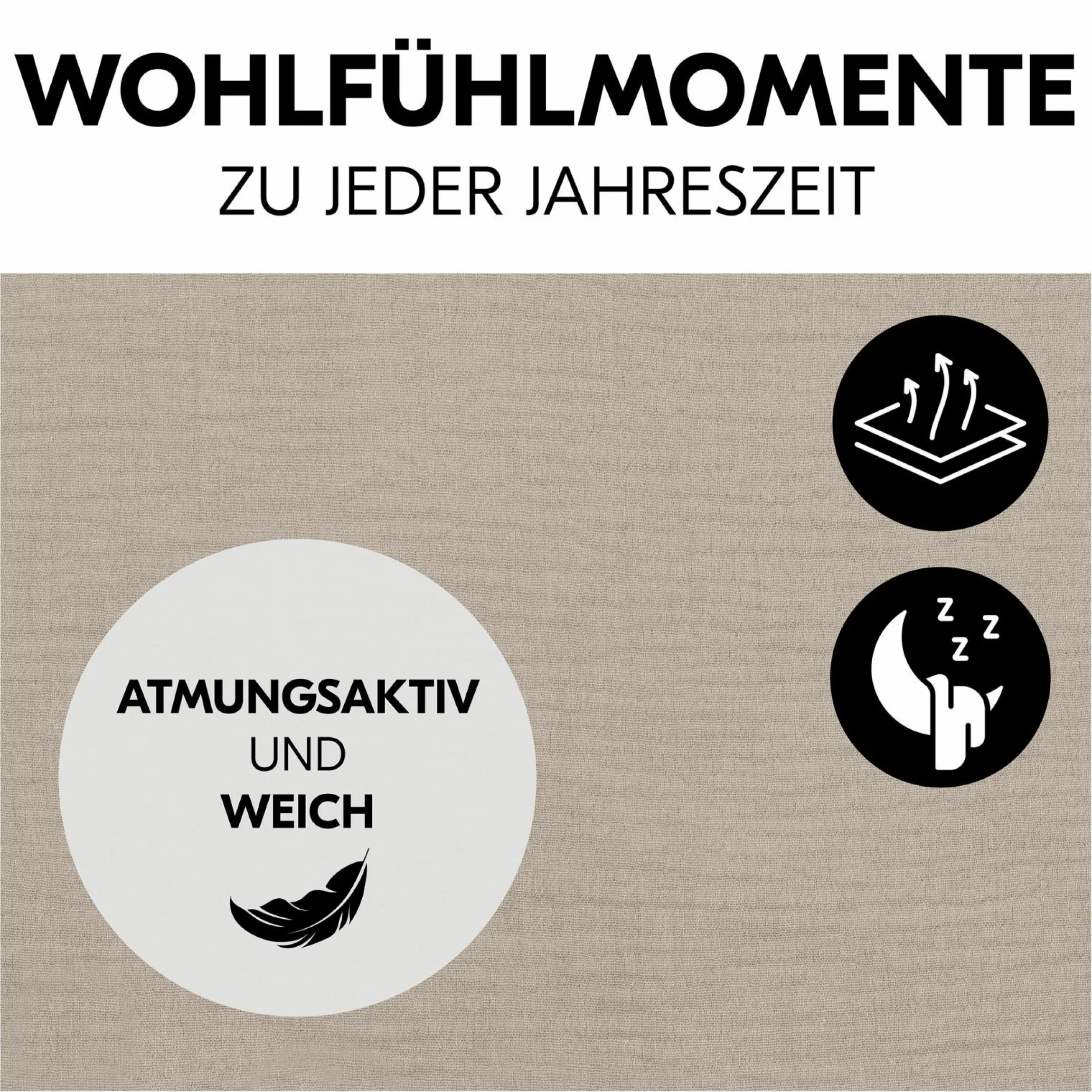 Bezug für Highchair Bouncer (atmungsaktiv & einfach waschbar) - Beige