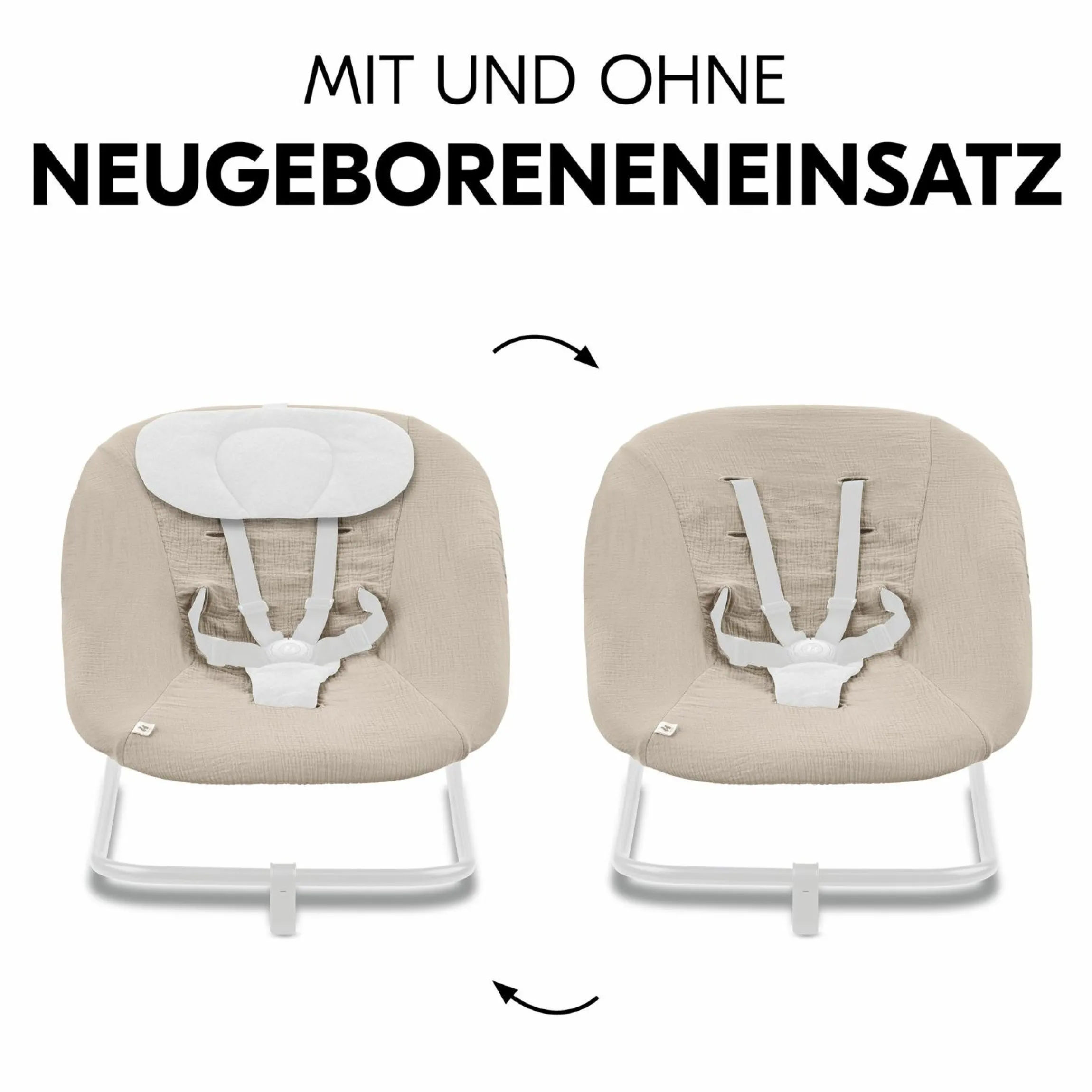 Bezug für Highchair Bouncer (atmungsaktiv & einfach waschbar) - Beige