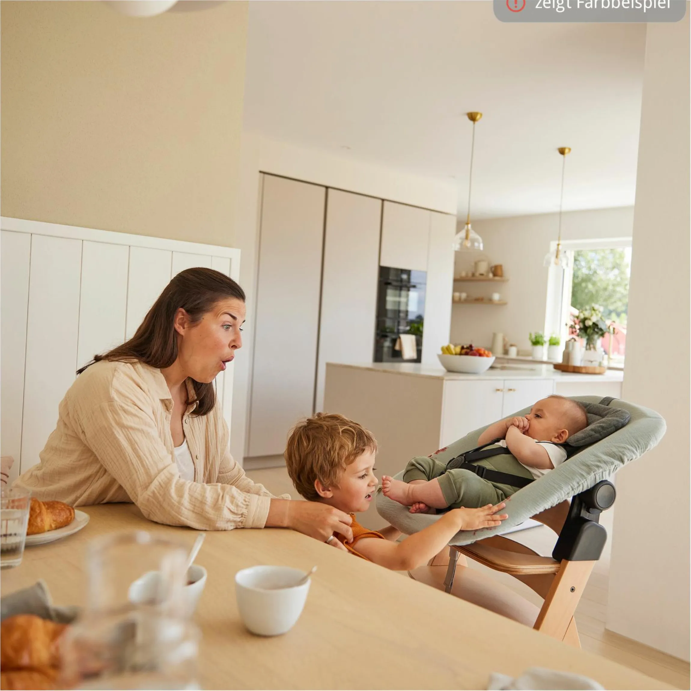 Bezug für Highchair Bouncer (atmungsaktiv & einfach waschbar) - Beige