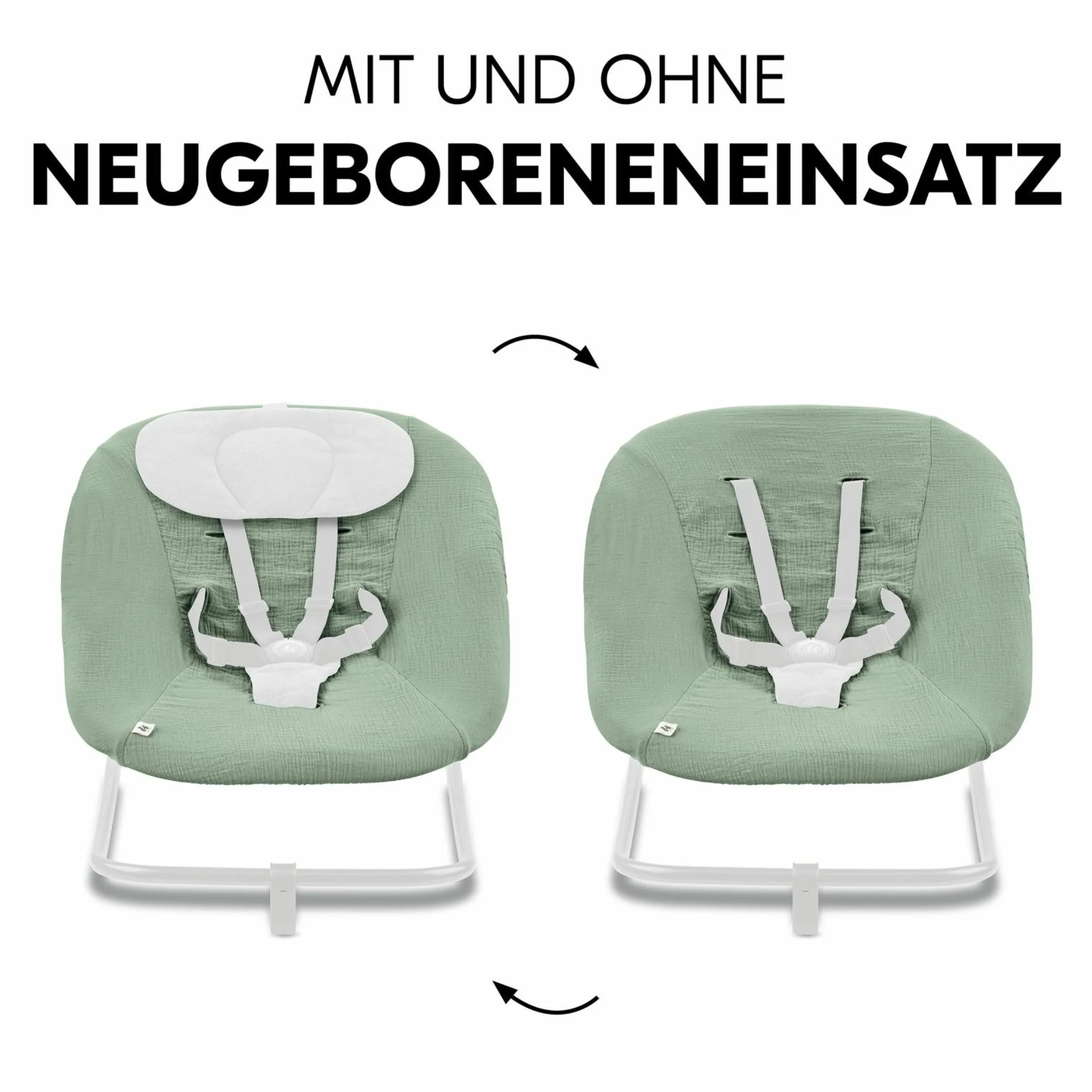 Bezug für Highchair Bouncer (atmungsaktiv & einfach waschbar) - Sage