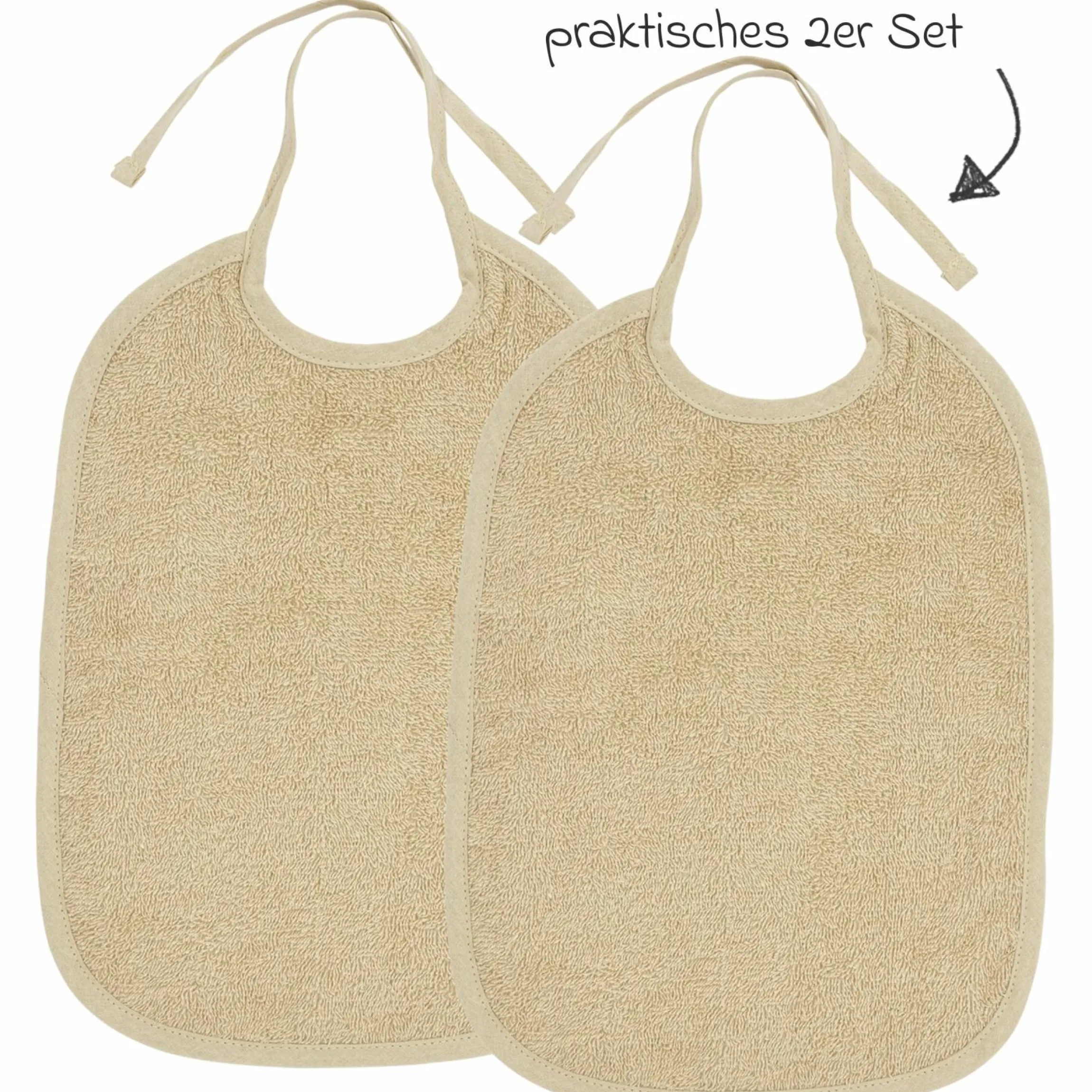 Binde-Lätzchen 2er Pack - Sand