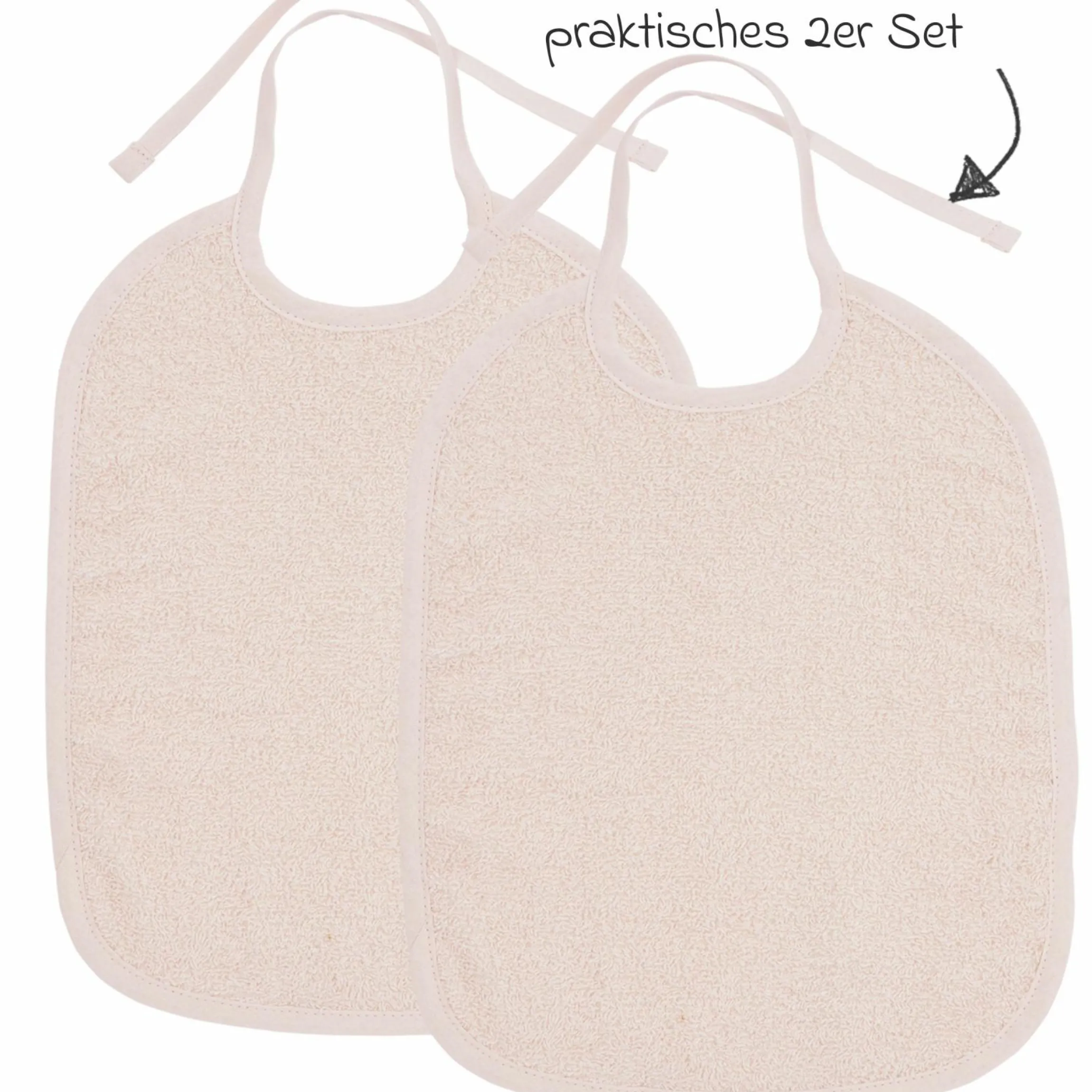 Binde-Lätzchen 2er Pack - Soft Pink