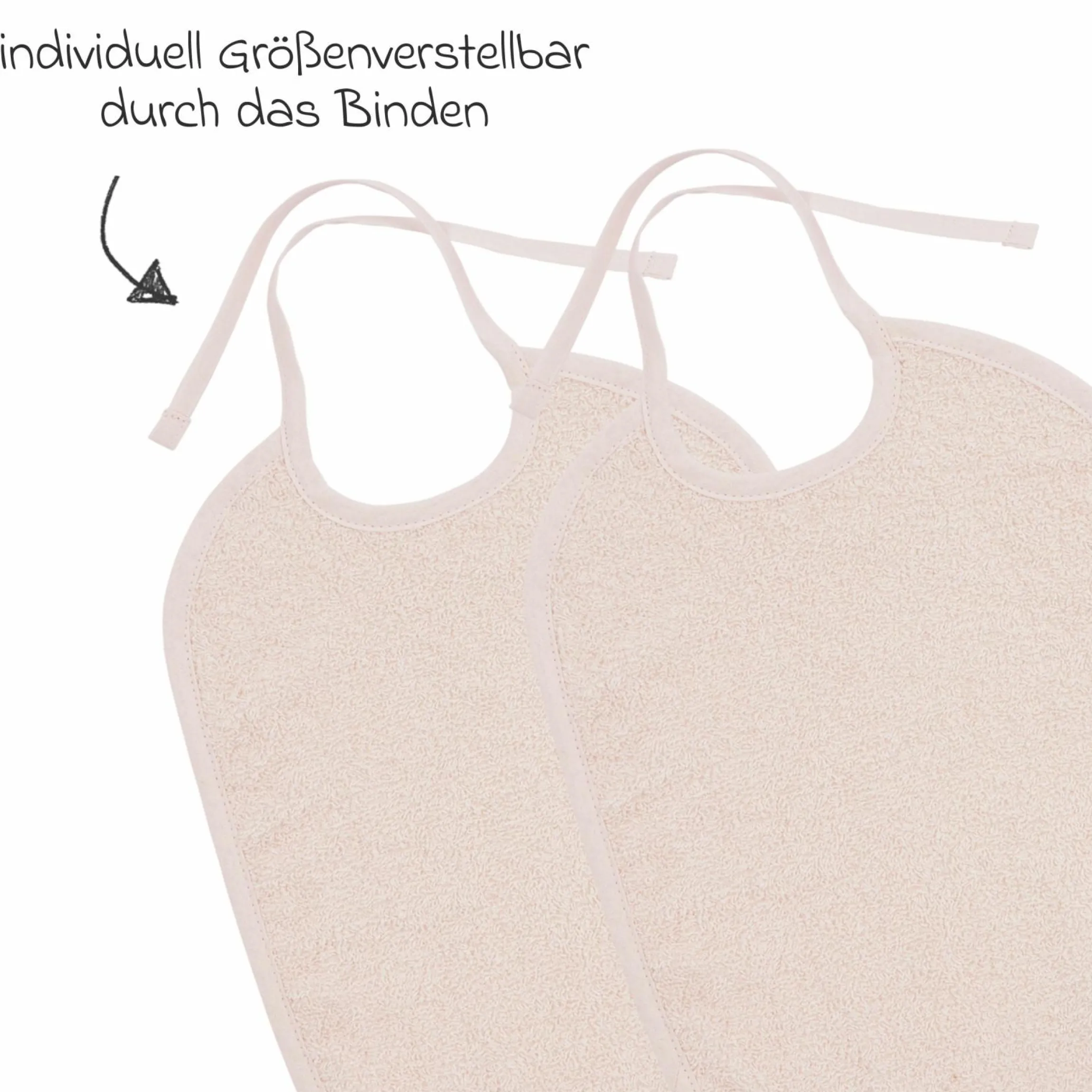 Binde-Lätzchen 2er Pack - Soft Pink