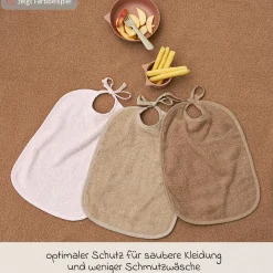 Binde-Lätzchen 2er Pack - Soft Pink