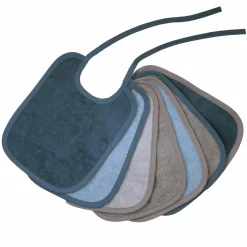 Binde-Lätzchen 7er Pack 20 x 25 cm - Stahlblau-Grau