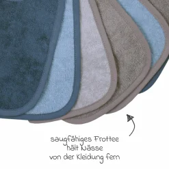 Binde-Lätzchen 7er Pack 20 x 25 cm - Stahlblau-Grau