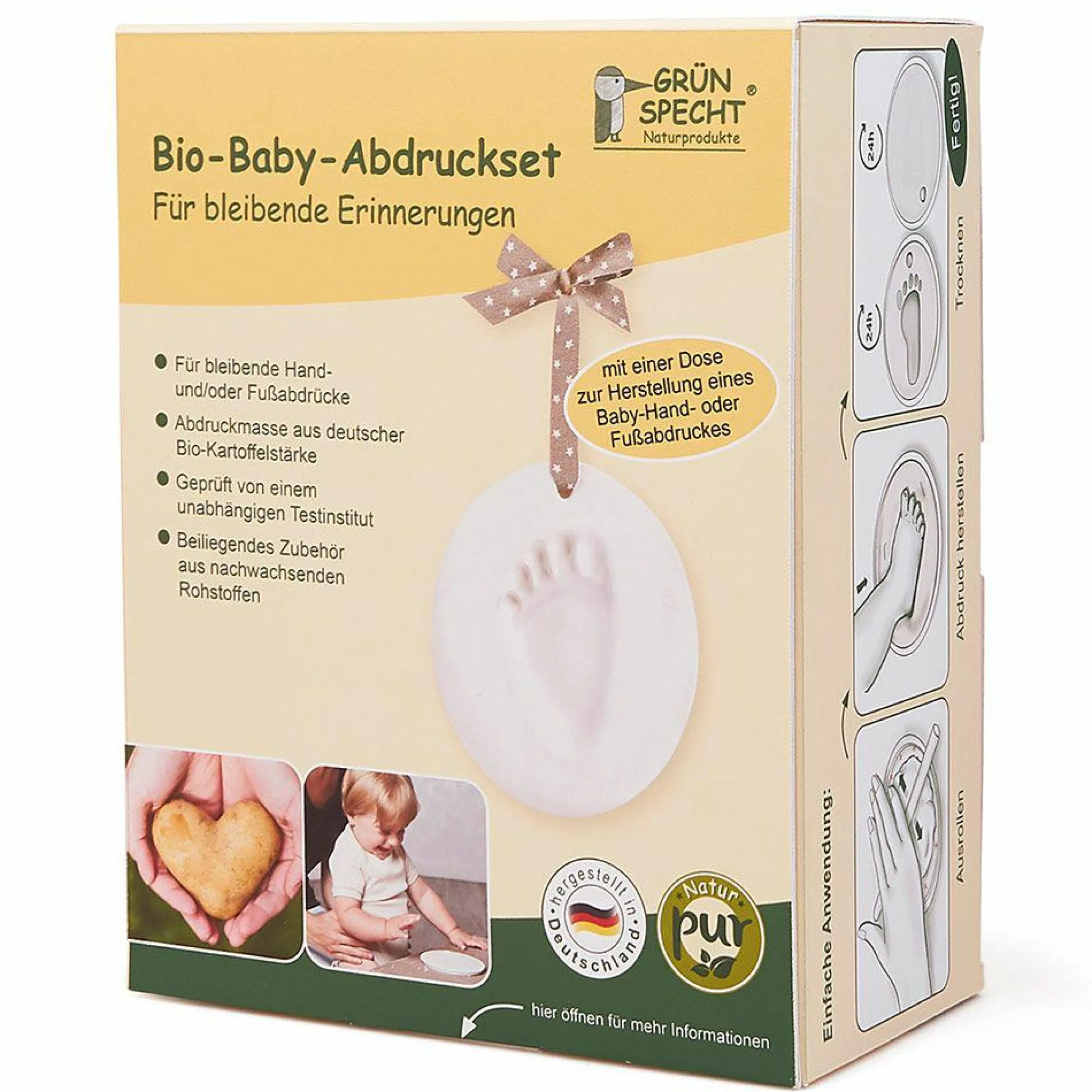 Bio-Baby-Abdruck-Set inkl. 2 Bändern