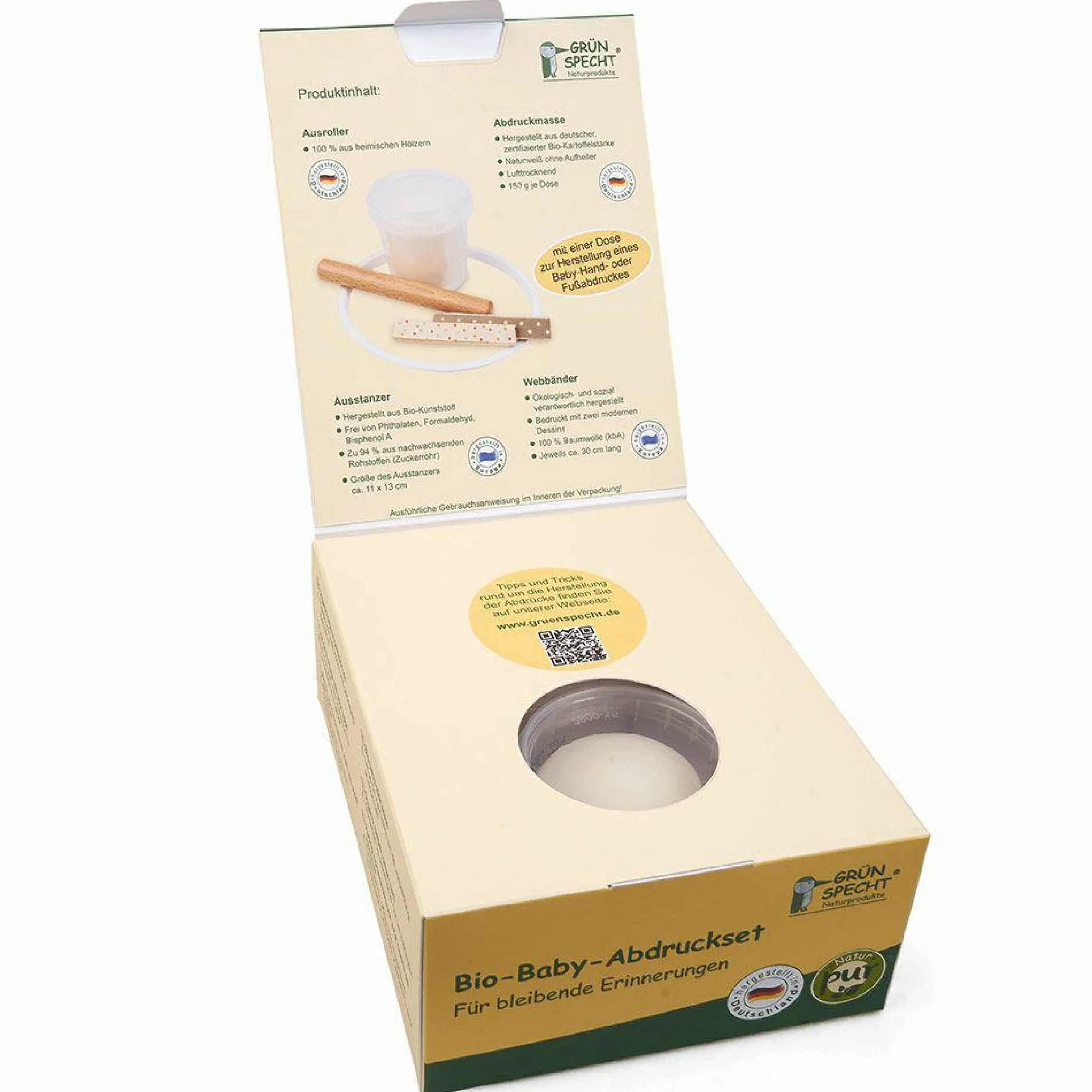 Bio-Baby-Abdruck-Set inkl. 2 Bändern