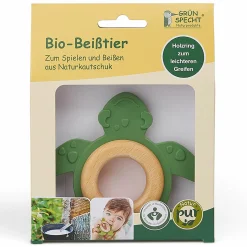 Bio-Beißtier mit Holzring - Schildkröte