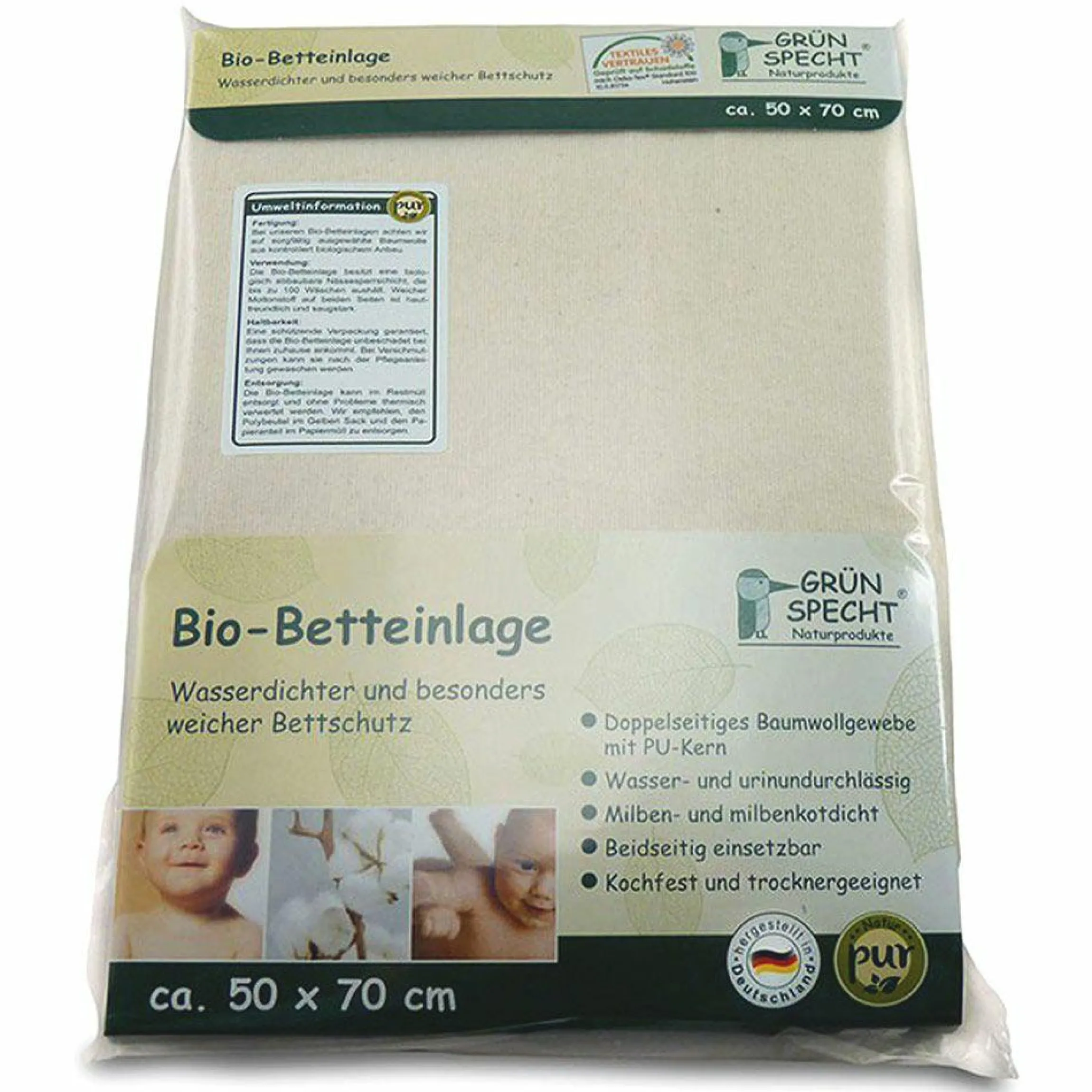 Bio-Betteinlage wasserdicht 50 x 70 cm