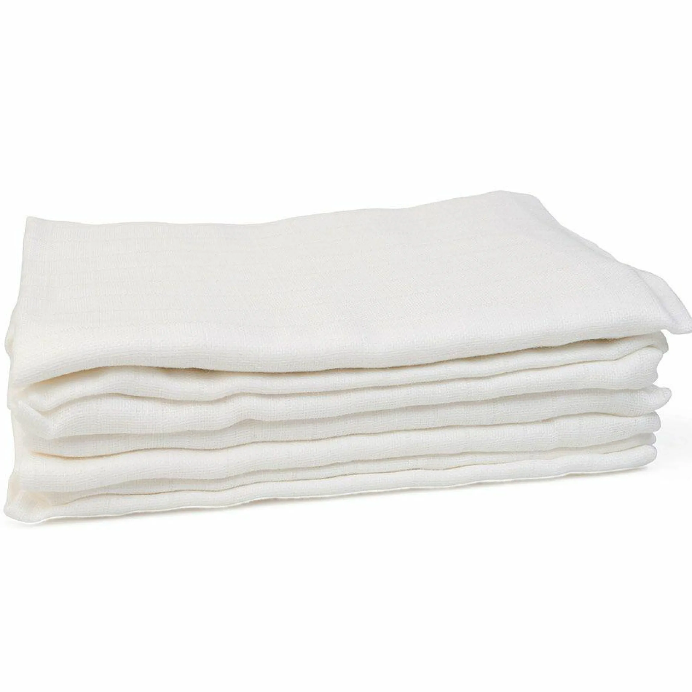 Bio-Mullwindel 5er Pack 70 x 70 cm - Weiß