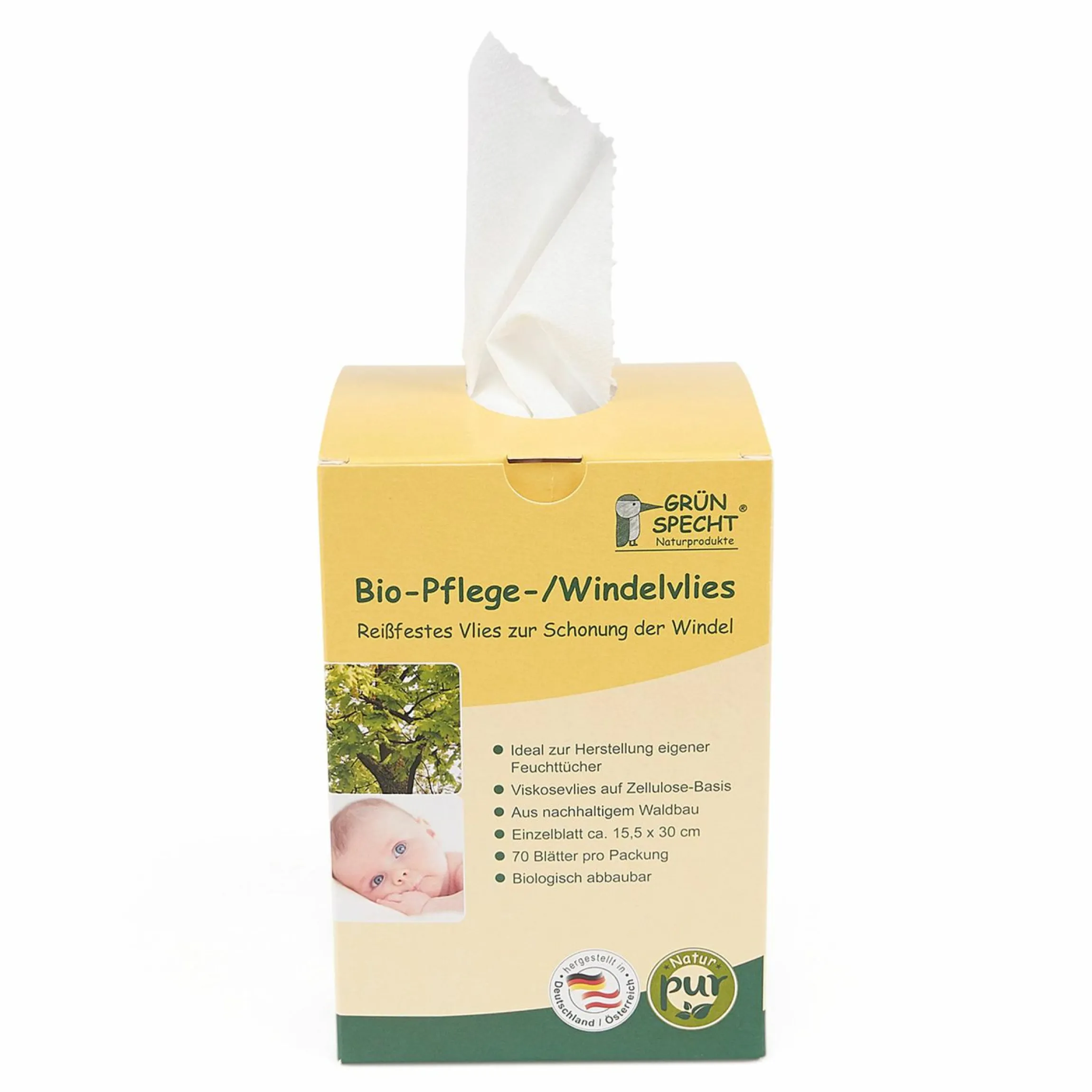 Bio-Pflege-/ Windelvlies 70 Blatt