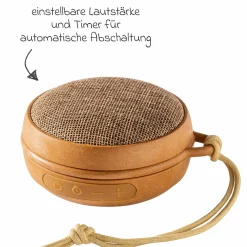 Bluetooth Lautsprecher White Noise Echo01 mit 10 Klängen - Wood