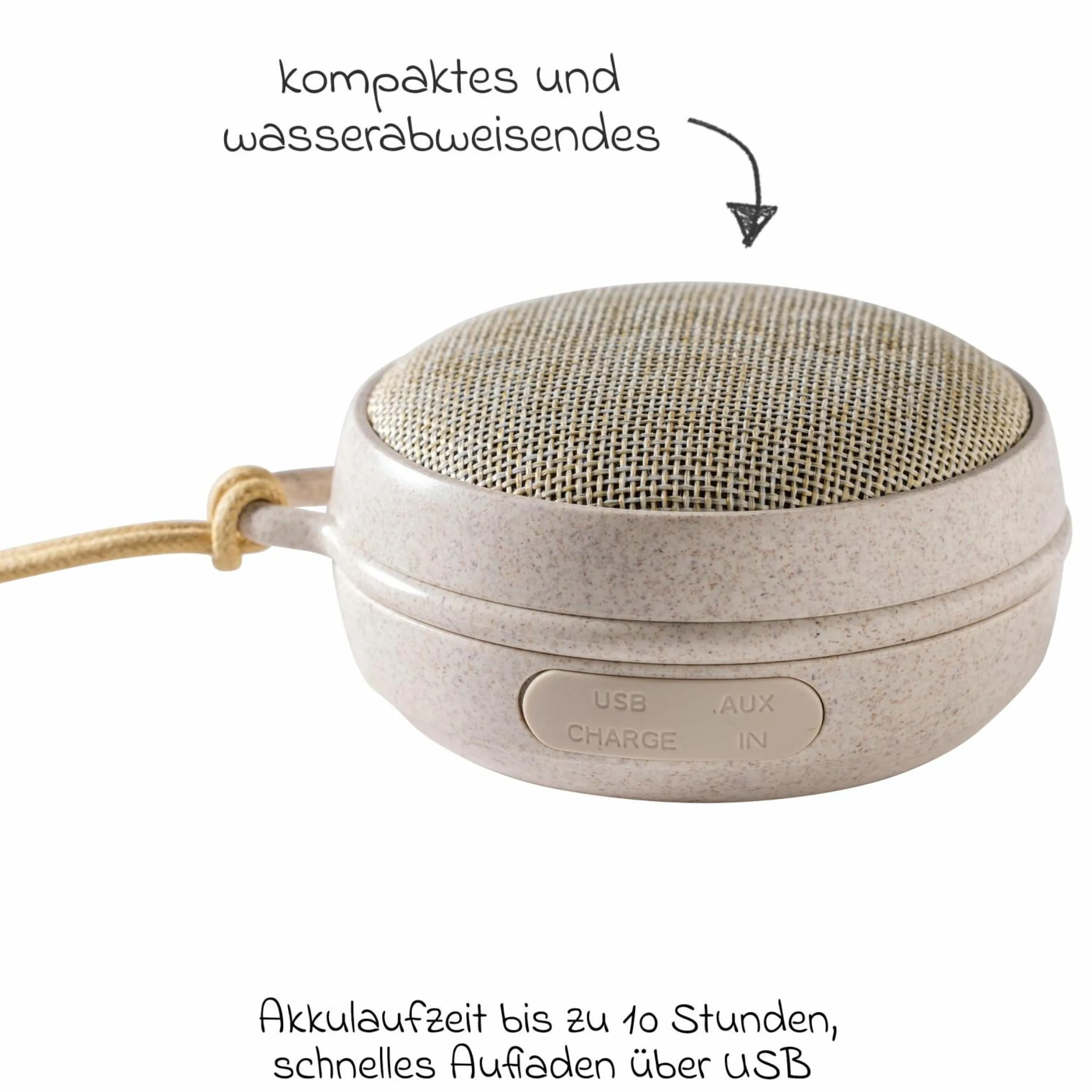 Bluetooth Lautsprecher White Noise Echo01 mit 10 Klängen - Wheat