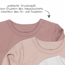 Body Langarm 6er Pack - Beere Grau - Gr. 98