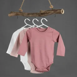 Body Langarm 6er Pack - Beere Grau - Gr. 98