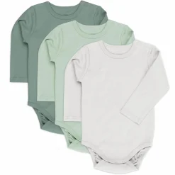 Body Langarm 3er Pack - Grün - Gr. 74/80