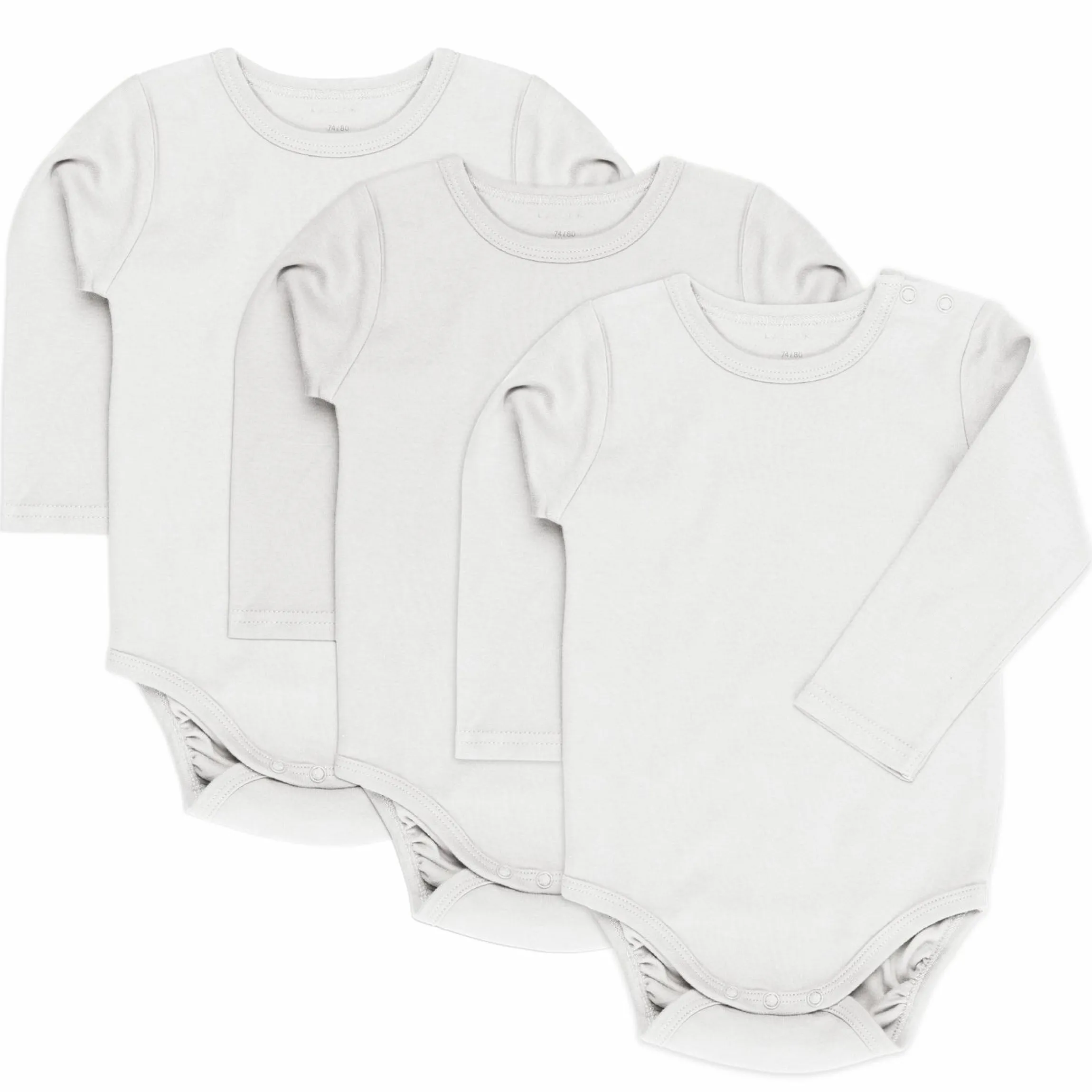 Body Langarm 3er Pack - Weiß - Gr. 86/92